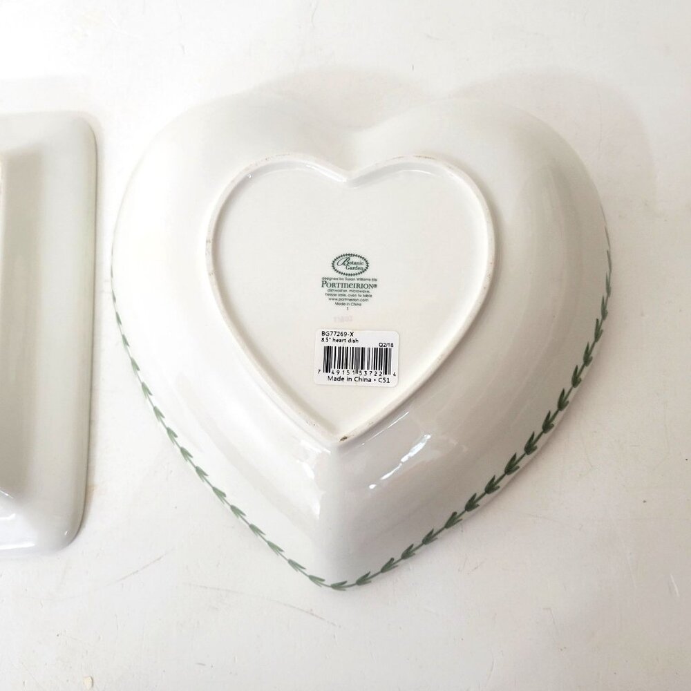 Portmeirion Botanic Garden Heart & Square Dishes - Picture 5 of 7